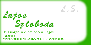 lajos szloboda business card